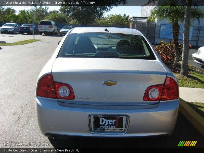 Silver Ice Metallic / Titanium 2010 Chevrolet Malibu LS Sedan