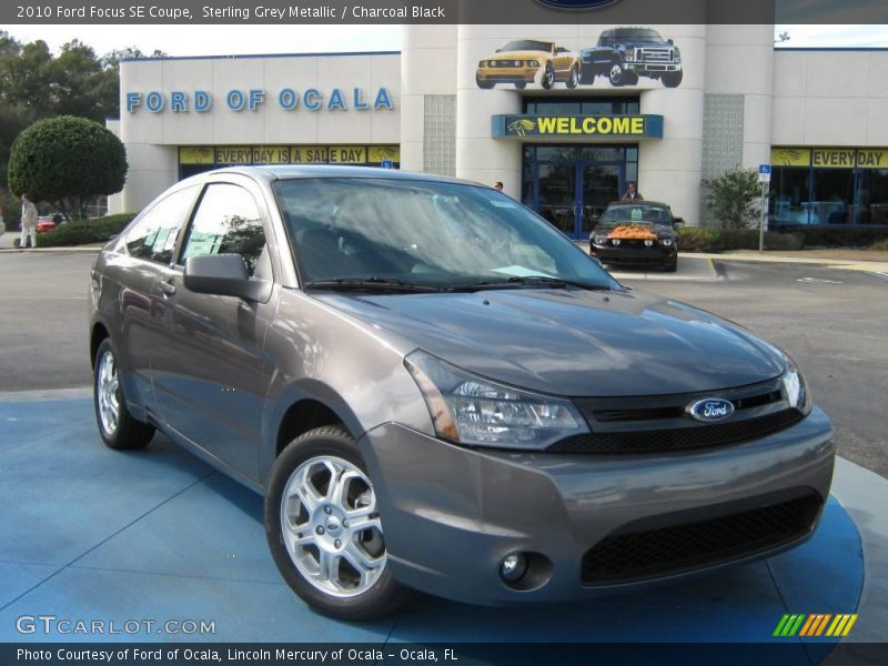 Sterling Grey Metallic / Charcoal Black 2010 Ford Focus SE Coupe