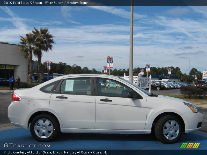 White Suede / Medium Stone 2010 Ford Focus S Sedan