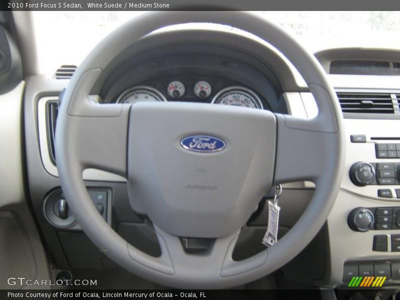 White Suede / Medium Stone 2010 Ford Focus S Sedan