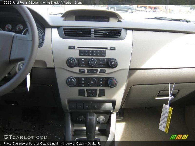 White Suede / Medium Stone 2010 Ford Focus S Sedan