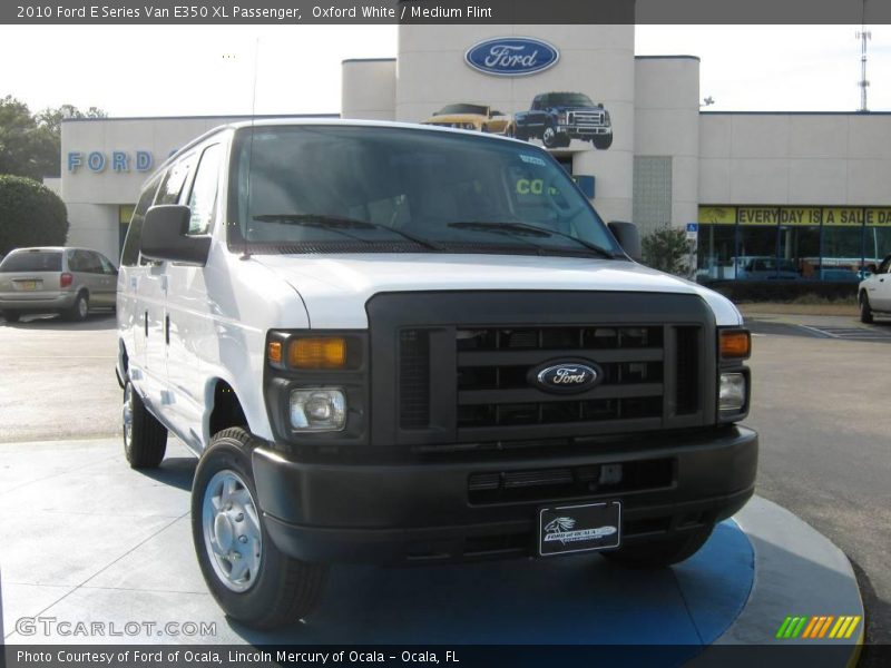 Oxford White / Medium Flint 2010 Ford E Series Van E350 XL Passenger