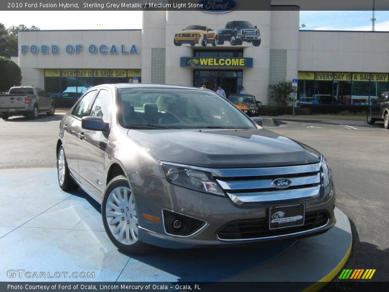 Sterling Grey Metallic / Medium Light Stone 2010 Ford Fusion Hybrid