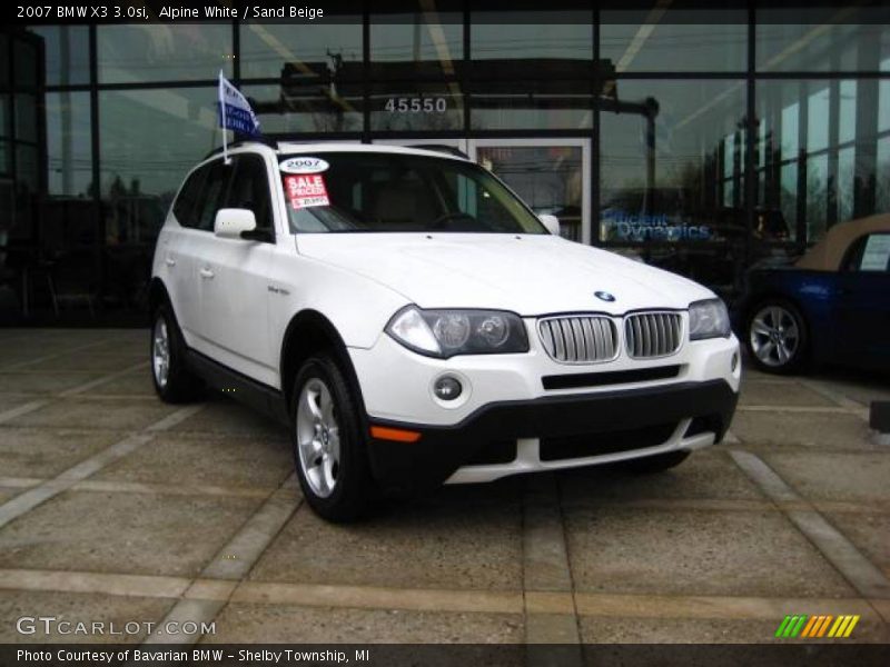 Alpine White / Sand Beige 2007 BMW X3 3.0si