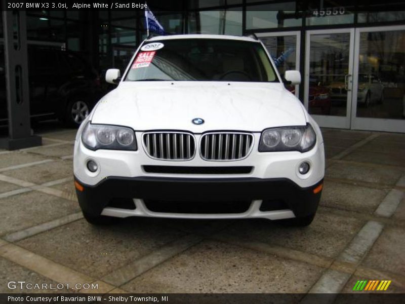 Alpine White / Sand Beige 2007 BMW X3 3.0si