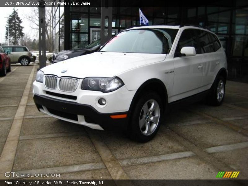 Alpine White / Sand Beige 2007 BMW X3 3.0si