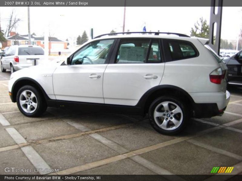 Alpine White / Sand Beige 2007 BMW X3 3.0si