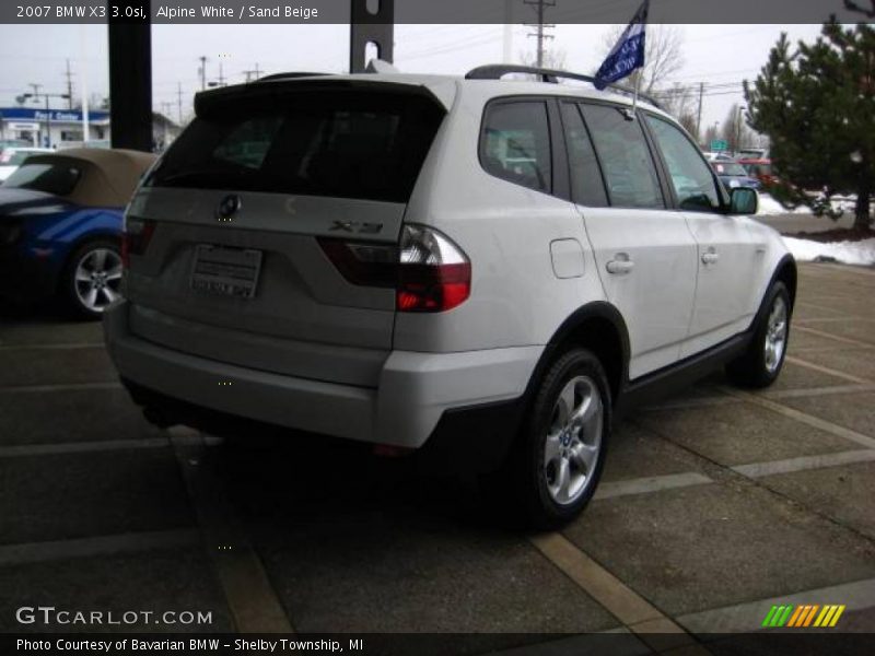 Alpine White / Sand Beige 2007 BMW X3 3.0si