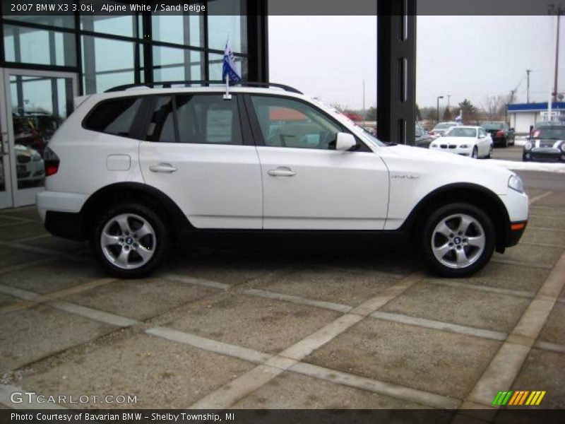 Alpine White / Sand Beige 2007 BMW X3 3.0si