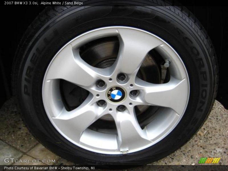 Alpine White / Sand Beige 2007 BMW X3 3.0si