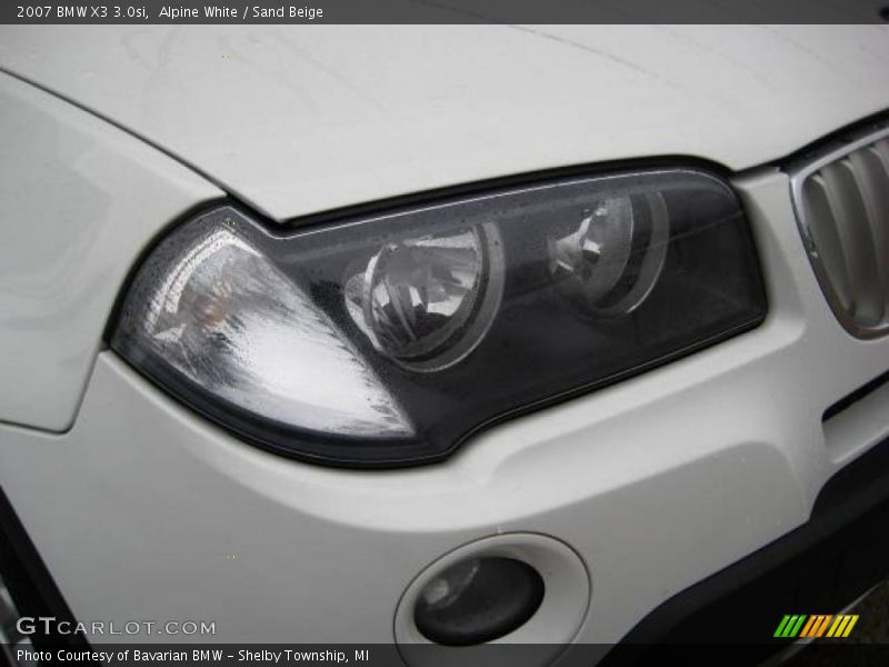 Alpine White / Sand Beige 2007 BMW X3 3.0si