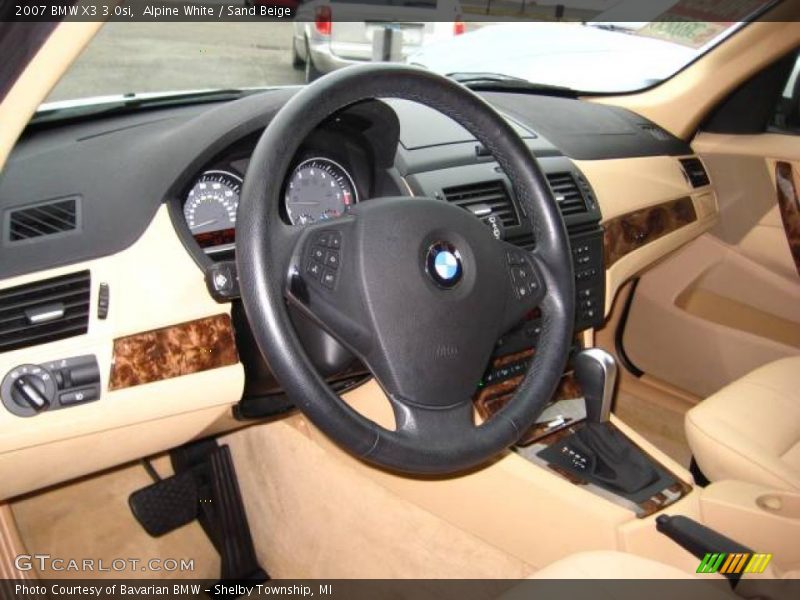Alpine White / Sand Beige 2007 BMW X3 3.0si