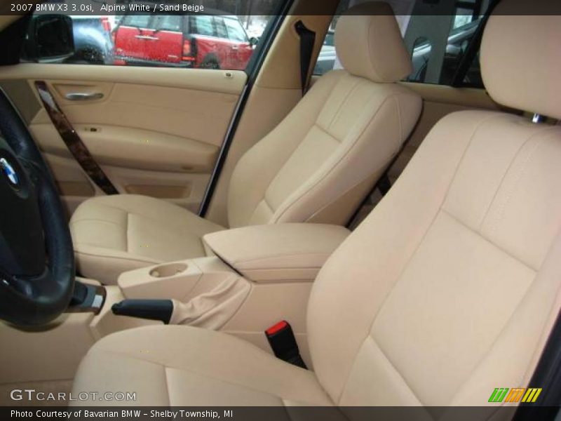 Alpine White / Sand Beige 2007 BMW X3 3.0si