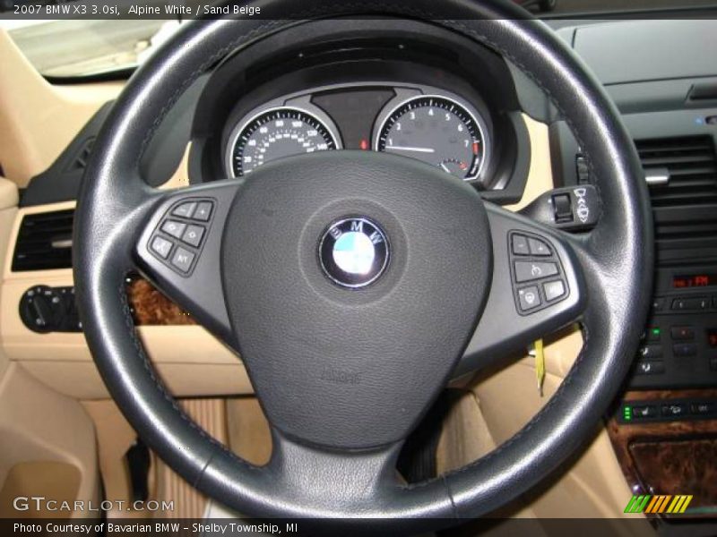 Alpine White / Sand Beige 2007 BMW X3 3.0si