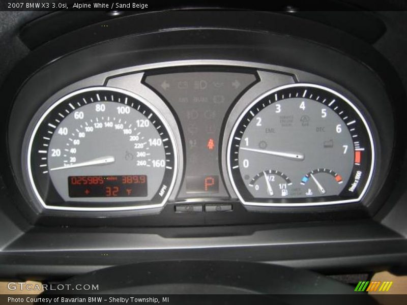 Alpine White / Sand Beige 2007 BMW X3 3.0si