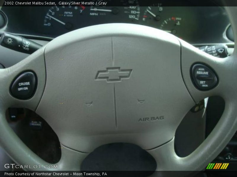 Galaxy Silver Metallic / Gray 2002 Chevrolet Malibu Sedan