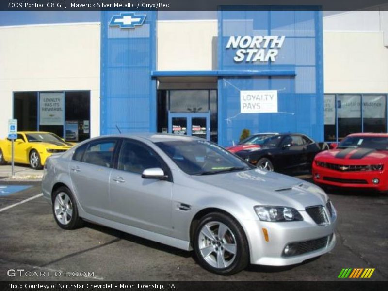 Maverick Silver Metallic / Onyx/Red 2009 Pontiac G8 GT