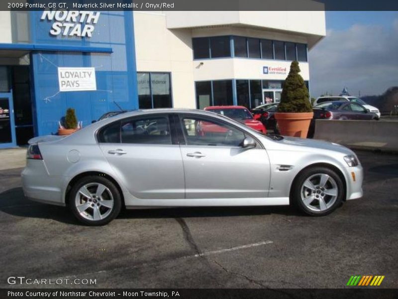 Maverick Silver Metallic / Onyx/Red 2009 Pontiac G8 GT
