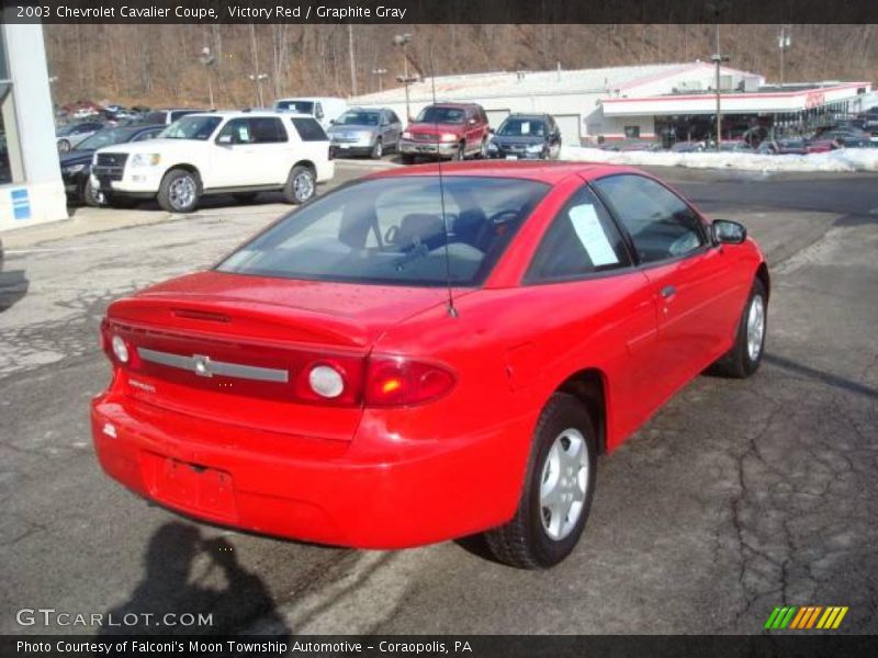 Victory Red / Graphite Gray 2003 Chevrolet Cavalier Coupe