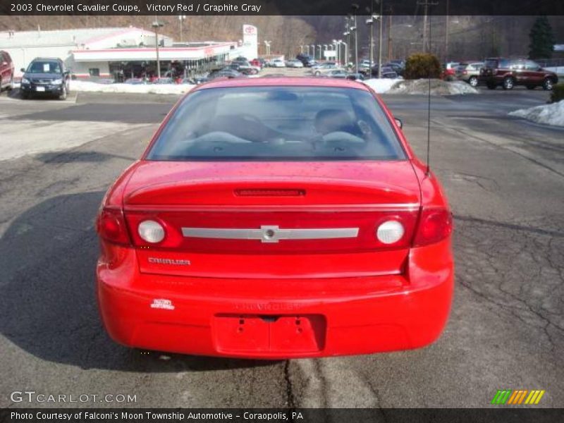 Victory Red / Graphite Gray 2003 Chevrolet Cavalier Coupe