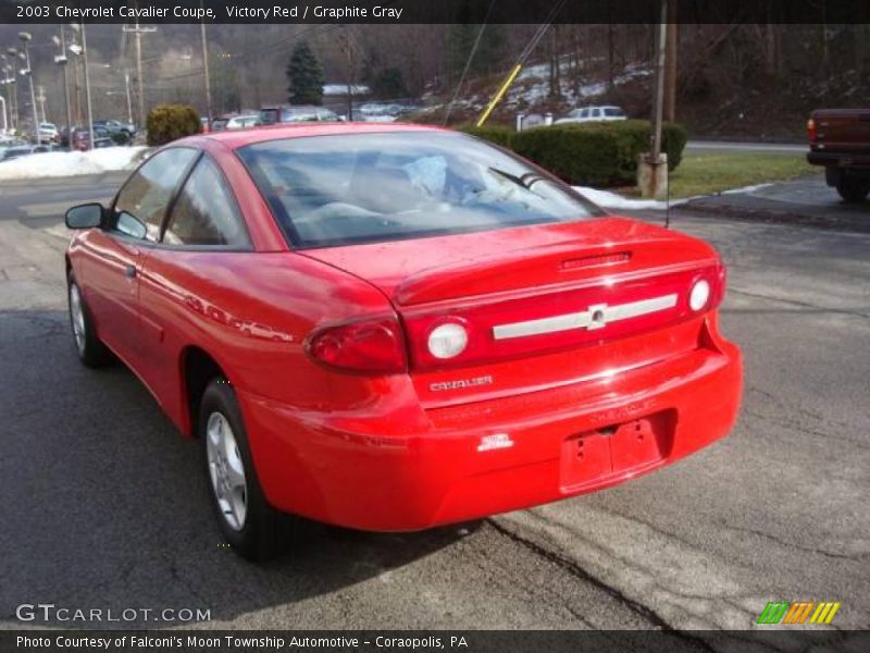 Victory Red / Graphite Gray 2003 Chevrolet Cavalier Coupe