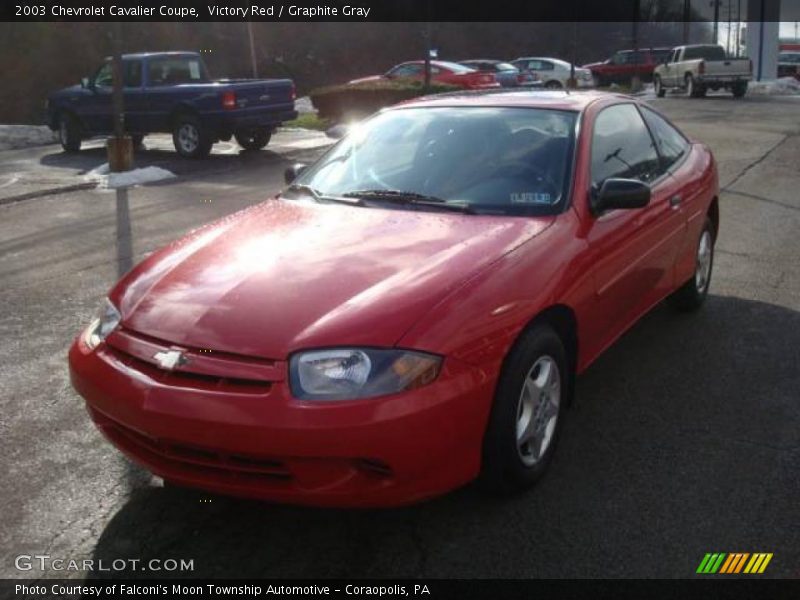 Victory Red / Graphite Gray 2003 Chevrolet Cavalier Coupe