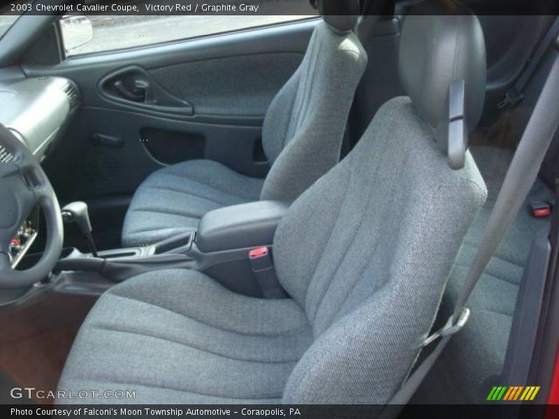 Victory Red / Graphite Gray 2003 Chevrolet Cavalier Coupe