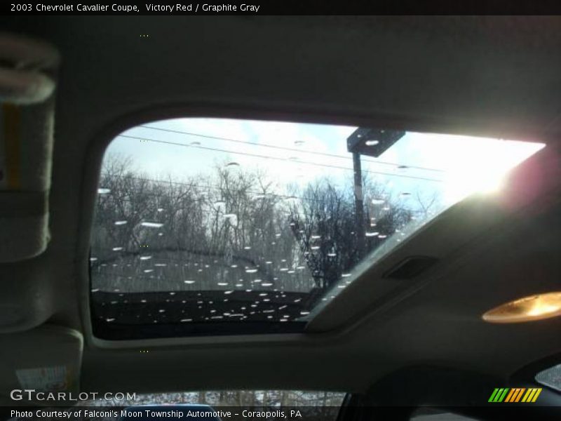 Victory Red / Graphite Gray 2003 Chevrolet Cavalier Coupe
