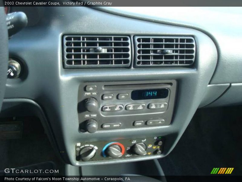 Victory Red / Graphite Gray 2003 Chevrolet Cavalier Coupe