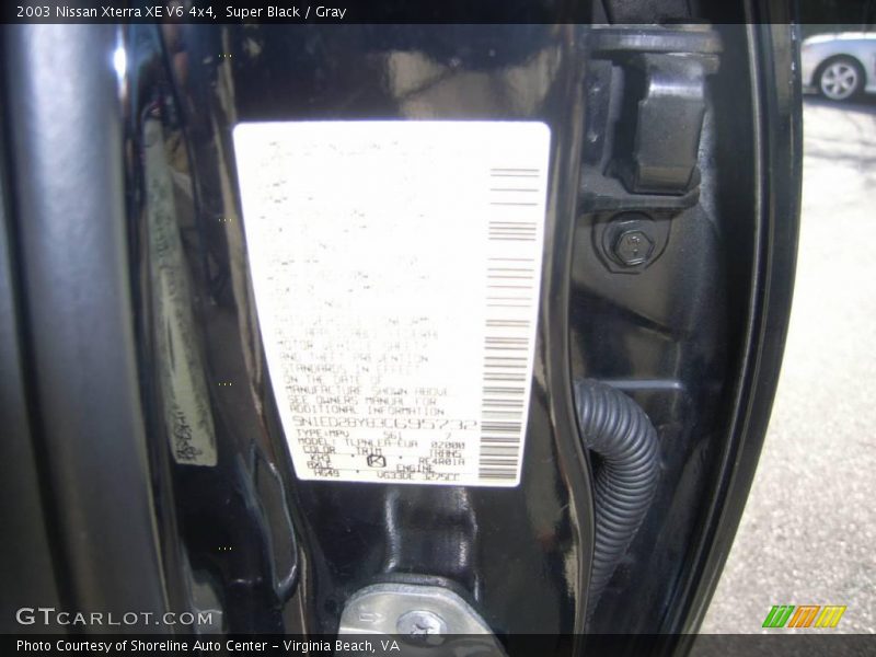Super Black / Gray 2003 Nissan Xterra XE V6 4x4