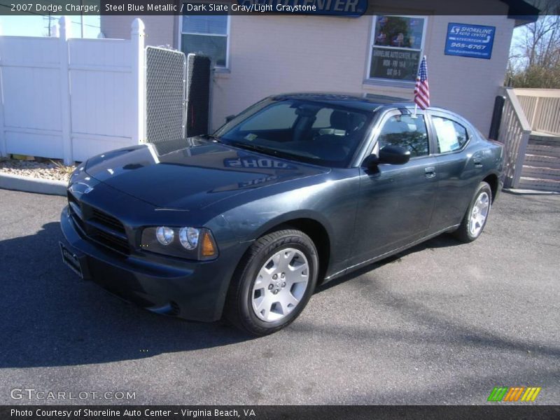 Steel Blue Metallic / Dark Slate Gray/Light Graystone 2007 Dodge Charger