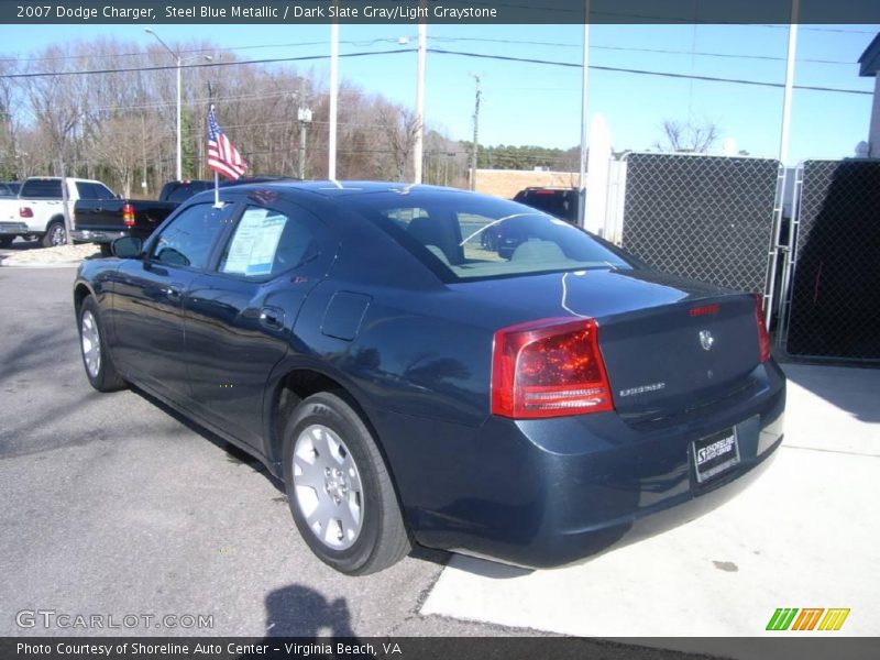 Steel Blue Metallic / Dark Slate Gray/Light Graystone 2007 Dodge Charger