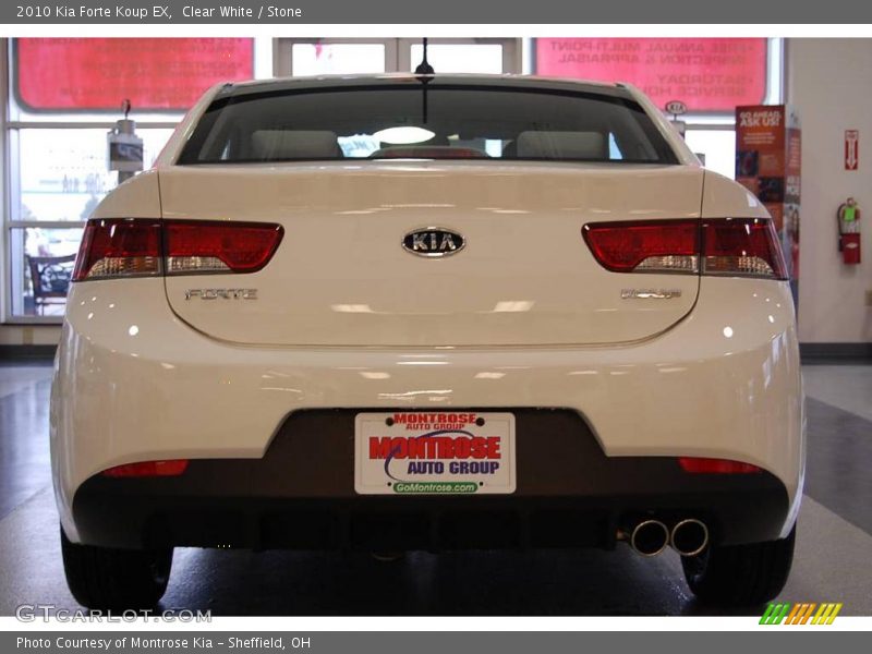 Clear White / Stone 2010 Kia Forte Koup EX