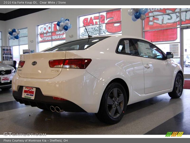 Clear White / Stone 2010 Kia Forte Koup EX