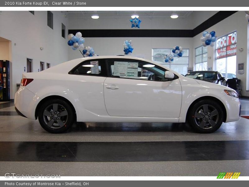 Clear White / Stone 2010 Kia Forte Koup EX