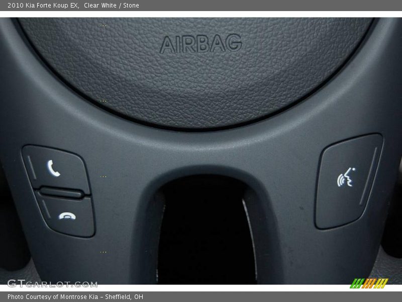 Clear White / Stone 2010 Kia Forte Koup EX
