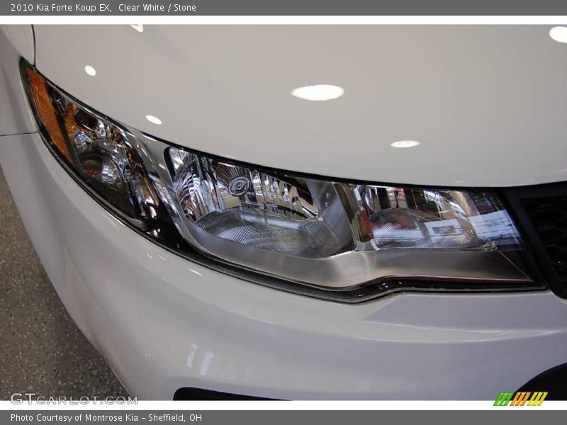 Clear White / Stone 2010 Kia Forte Koup EX