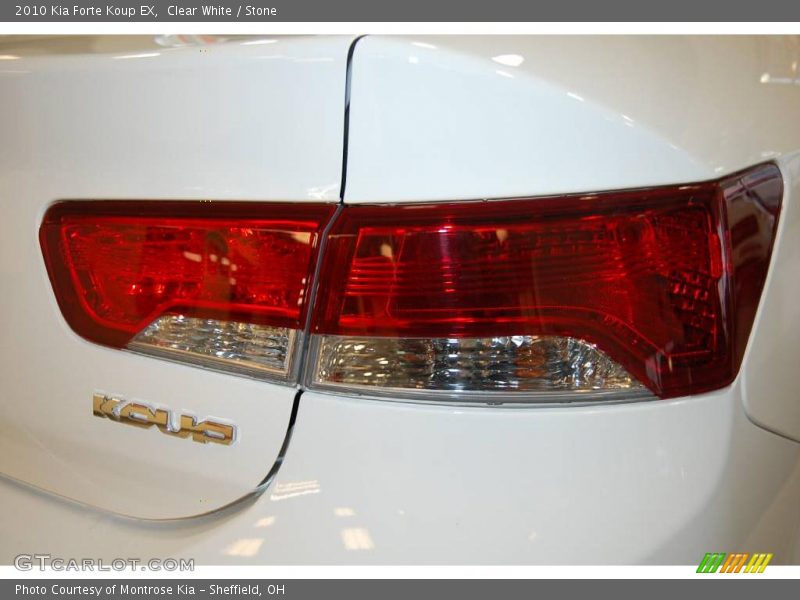 Clear White / Stone 2010 Kia Forte Koup EX