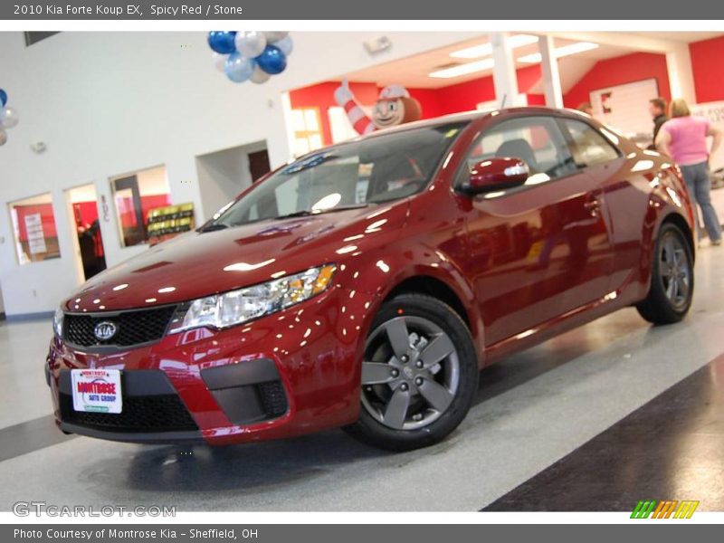 Spicy Red / Stone 2010 Kia Forte Koup EX