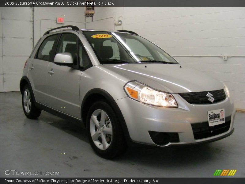 Quicksilver Metallic / Black 2009 Suzuki SX4 Crossover AWD