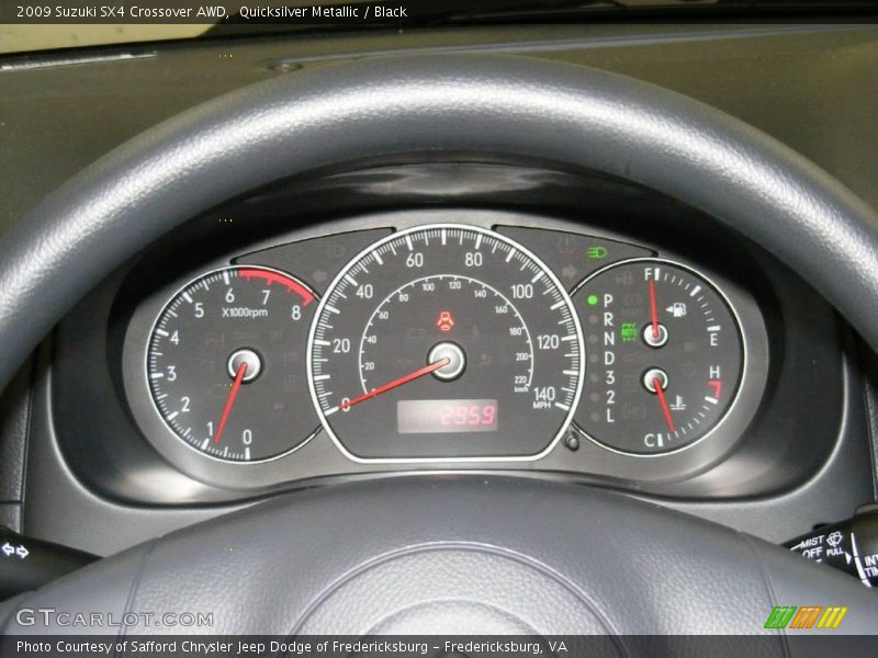 Quicksilver Metallic / Black 2009 Suzuki SX4 Crossover AWD