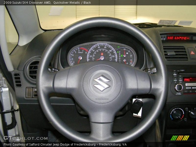 Quicksilver Metallic / Black 2009 Suzuki SX4 Crossover AWD