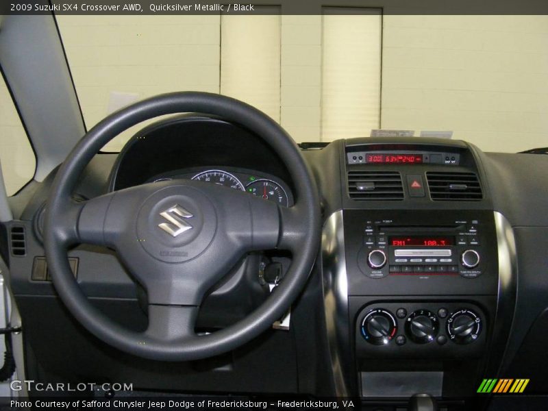 Quicksilver Metallic / Black 2009 Suzuki SX4 Crossover AWD