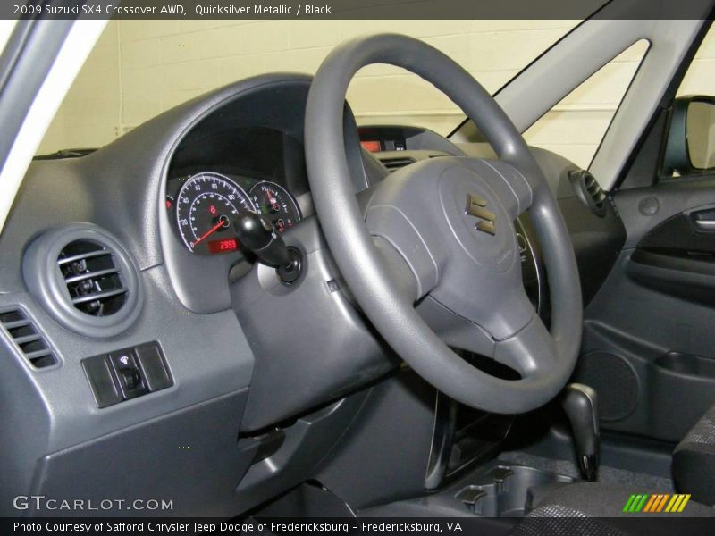 Quicksilver Metallic / Black 2009 Suzuki SX4 Crossover AWD