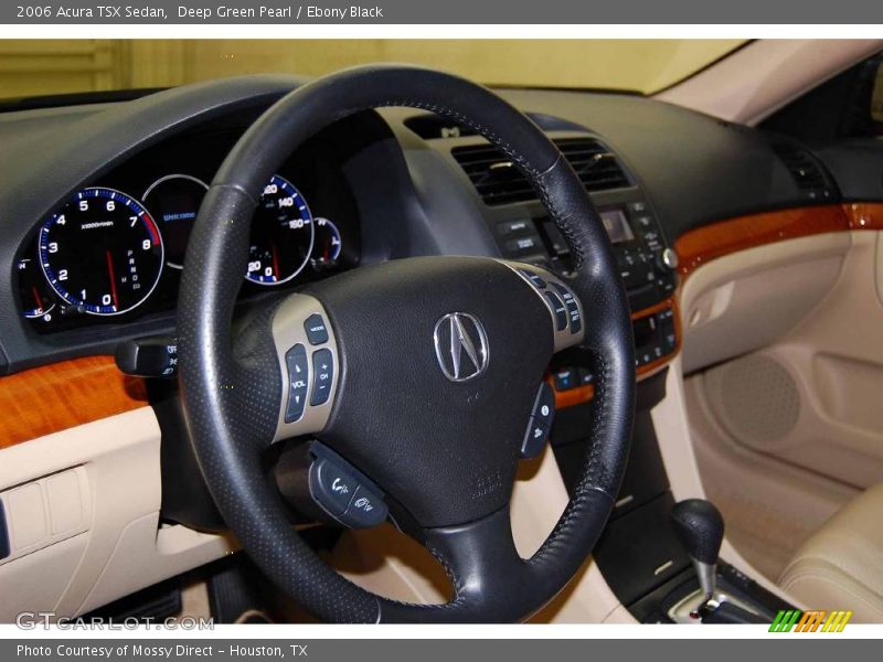 Deep Green Pearl / Ebony Black 2006 Acura TSX Sedan