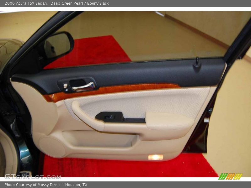 Deep Green Pearl / Ebony Black 2006 Acura TSX Sedan