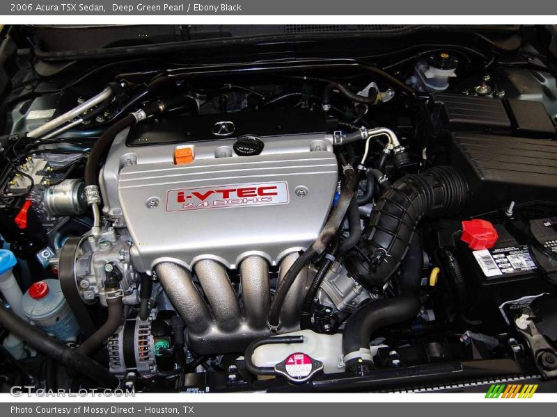 Deep Green Pearl / Ebony Black 2006 Acura TSX Sedan