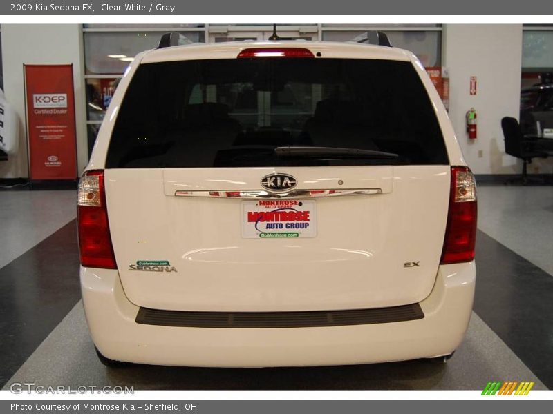 Clear White / Gray 2009 Kia Sedona EX