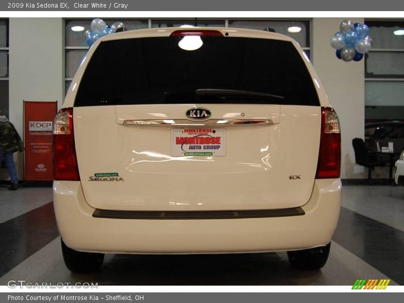Clear White / Gray 2009 Kia Sedona EX