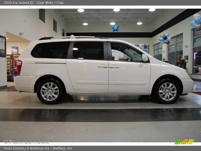 Clear White / Gray 2009 Kia Sedona EX